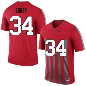 Men's Ohio State Buckeyes #34 Nate Ebner Throwback Nike NCAA College Football Jersey Hot CQY6544CI
